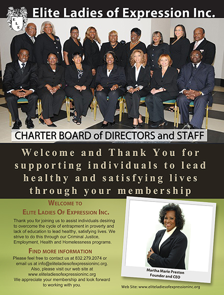 Membership Flyer for Elite Ladies of Expression Inc.